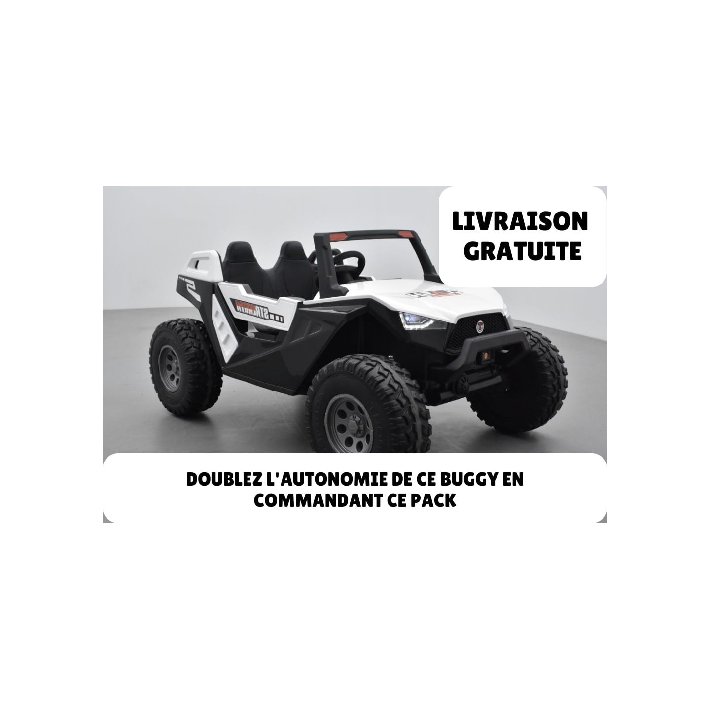 Pack Crawler blanc + 2ème chargeur + 2ème pack batterie + housse + plaque