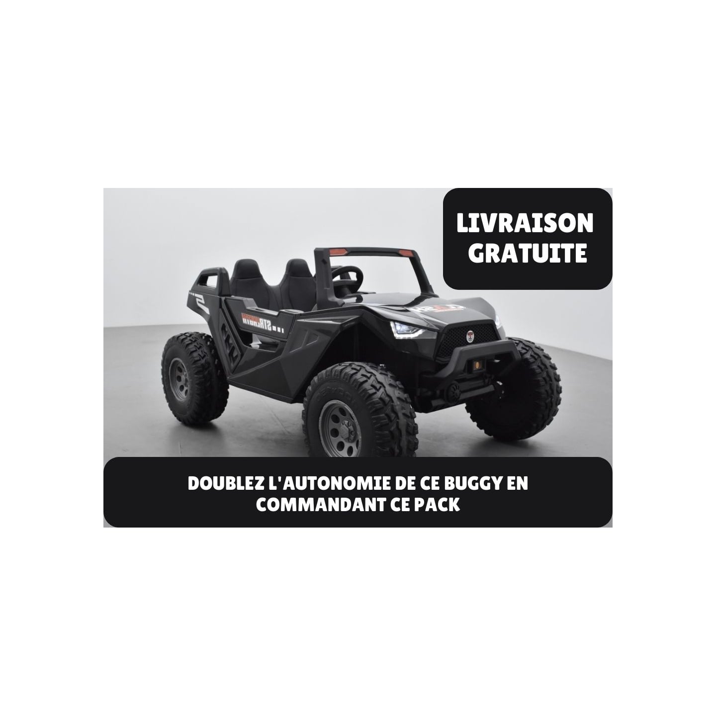 Pack Crawler noir + 2ème chargeur + 2ème pack batterie + housse + plaque