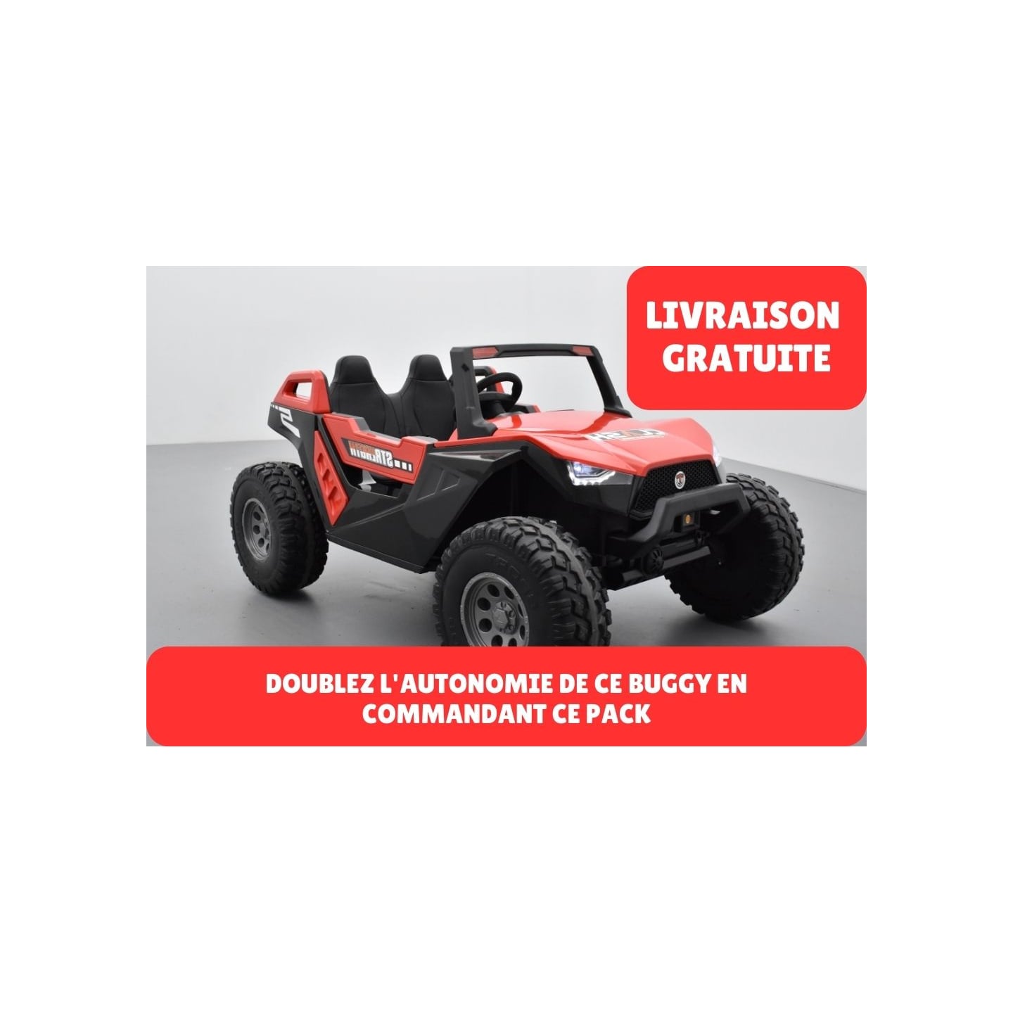 Pack Crawler rouge + 2ème chargeur + 2ème pack batterie + housse + plaque