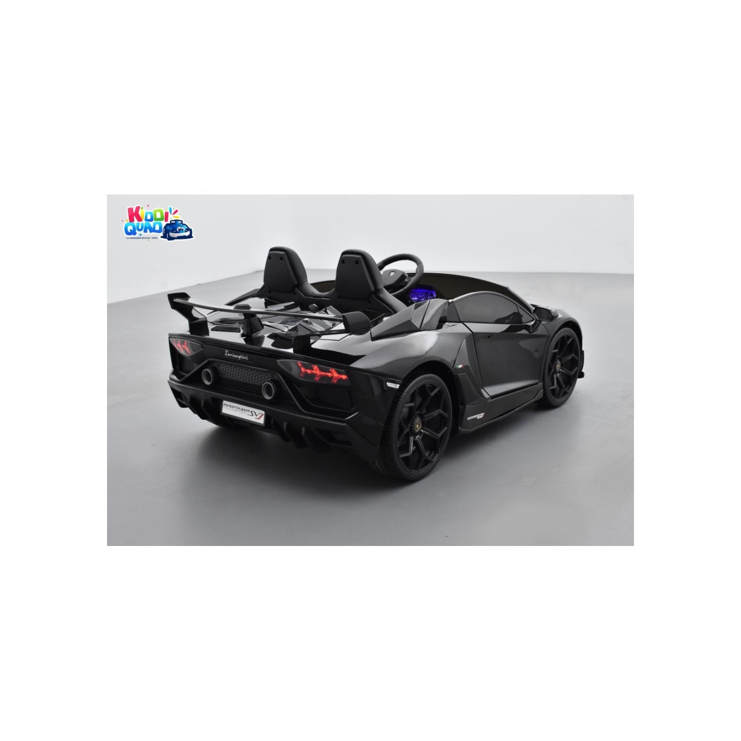 Lamborghini SVJ 24 Volts noire, voiture électrique enfant 24V - 7AH, 2 moteurs
