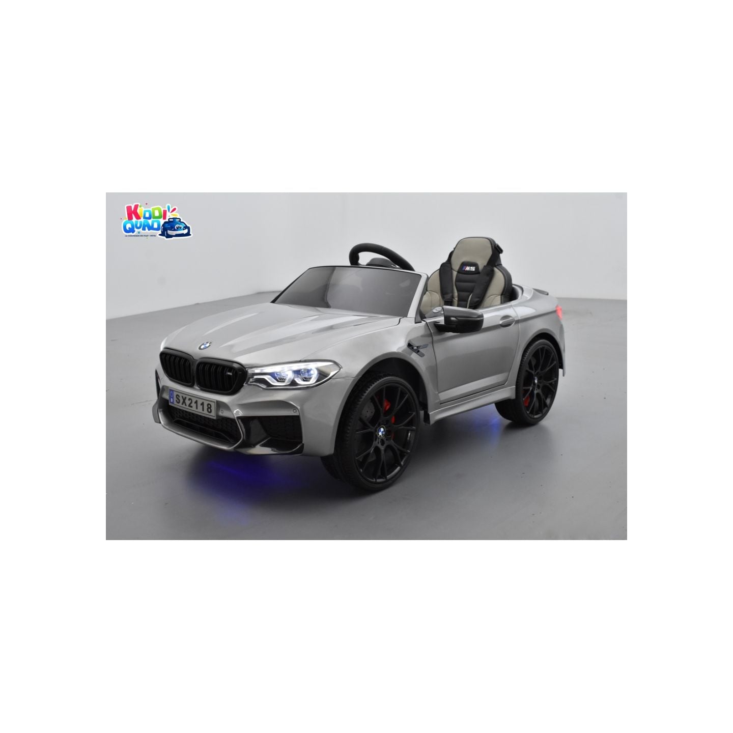 BMW M5 24 Volts gris, voiture électrique enfant 24 Volts 1 place, 2 moteurs