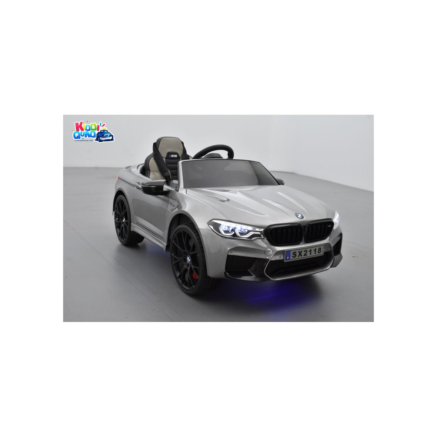 BMW M5 24 Volts gris, voiture électrique enfant 24 Volts 1 place, 2 moteurs