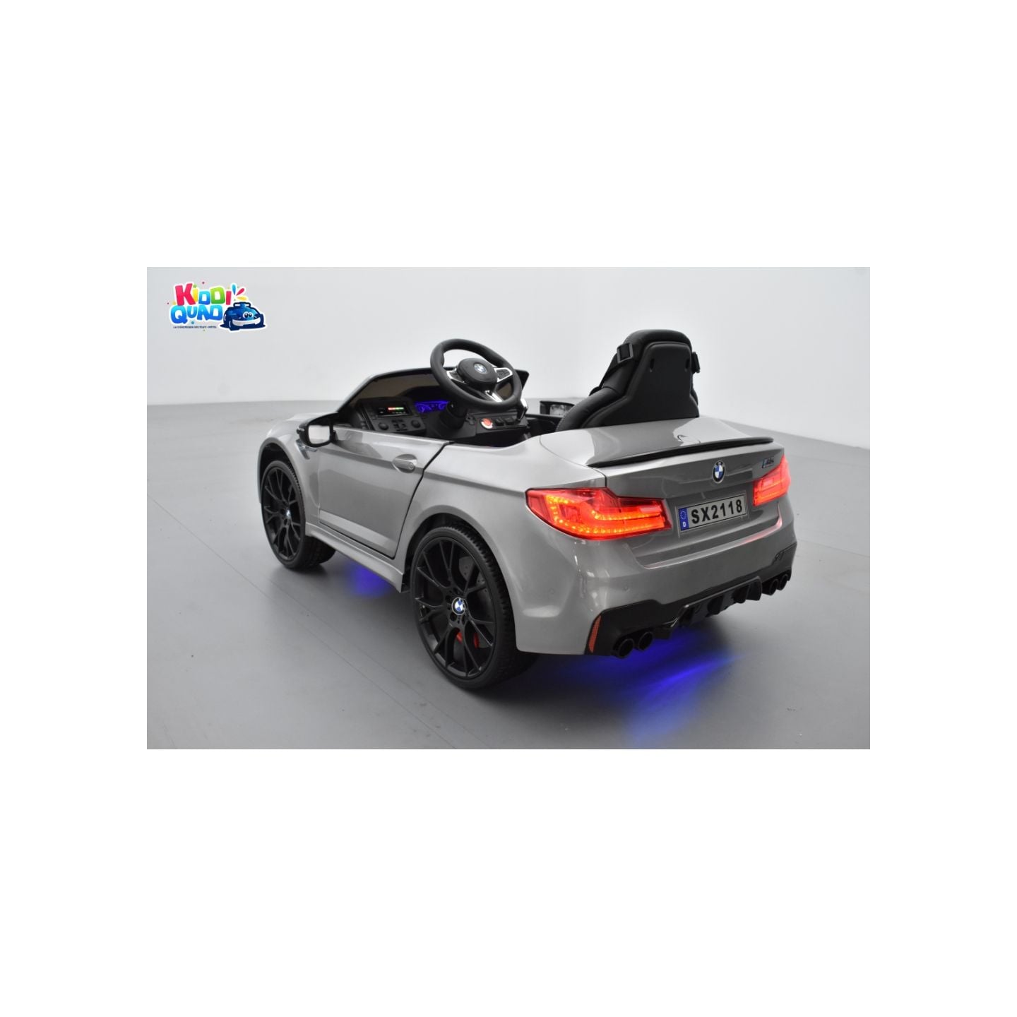 BMW M5 24 Volts gris, voiture électrique enfant 24 Volts 1 place, 2 moteurs