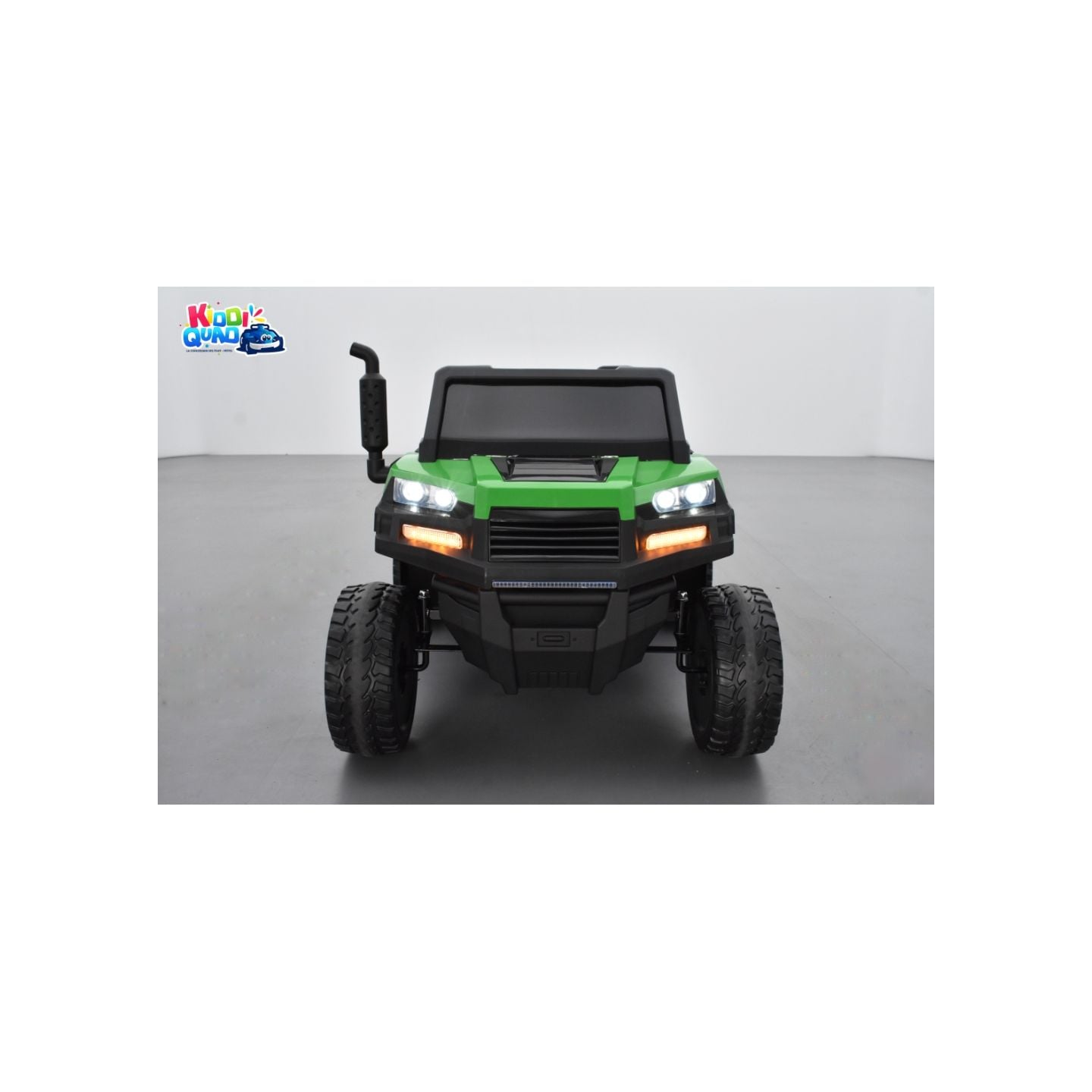 Tracteur 6X6 Vert avec benne basculante, camion électrique pour enfant, 24Volts - 7AH, 4 moteurs de 100 Watts