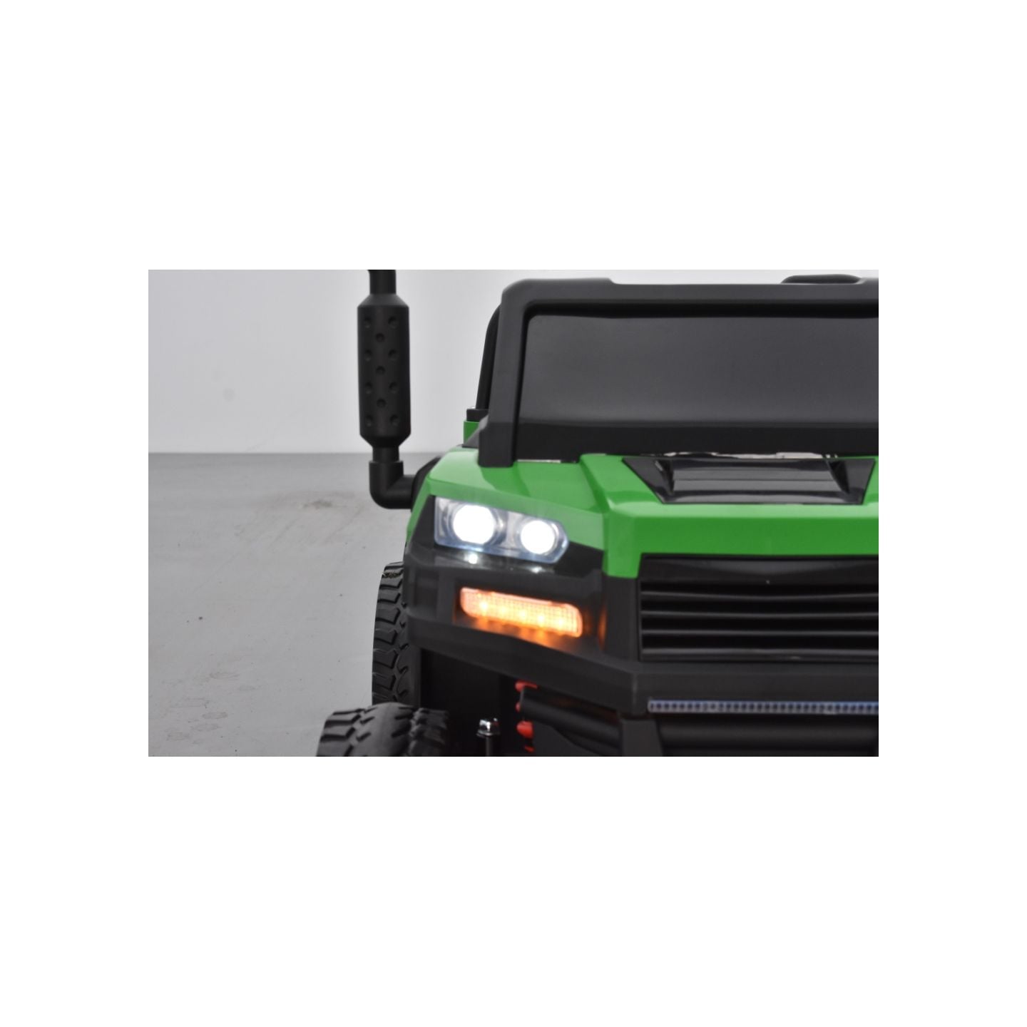 Tracteur 6X6 Vert avec benne basculante, camion électrique pour enfant, 24Volts - 7AH, 4 moteurs de 100 Watts