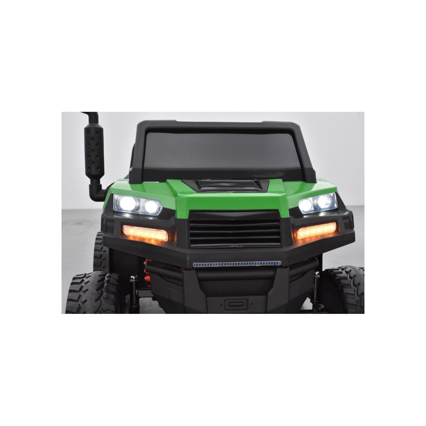 Tracteur 6X6 Vert avec benne basculante, camion électrique pour enfant, 24Volts - 7AH, 4 moteurs de 100 Watts