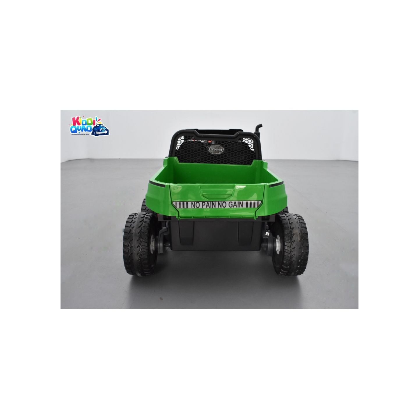 Tracteur 6X6 Vert avec benne basculante, camion électrique pour enfant, 24Volts - 7AH, 4 moteurs de 100 Watts