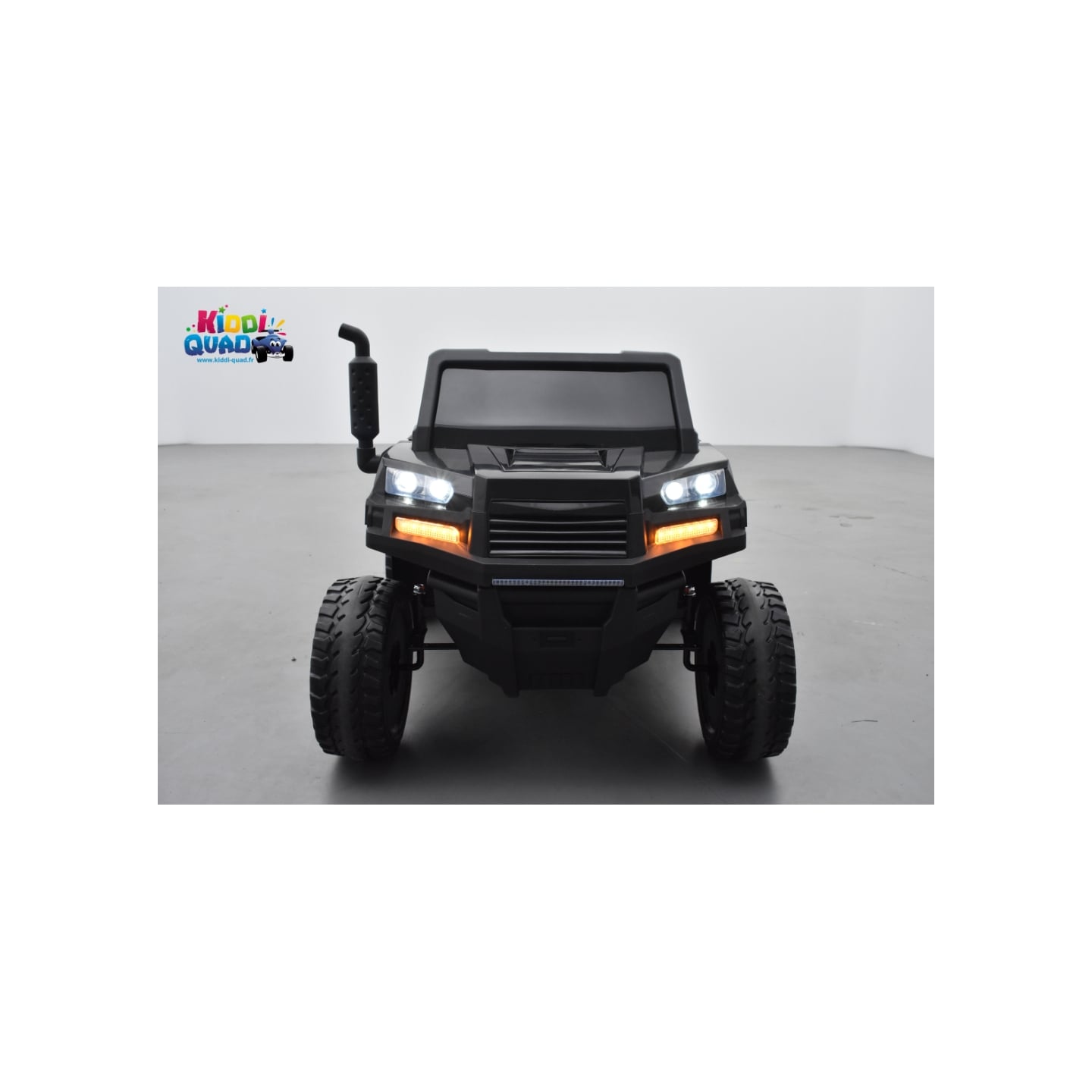 Tracteur 6X6 Noir avec benne basculante, camion électrique pour enfant, 24Volts - 7AH, 4 moteurs de 100 Watts