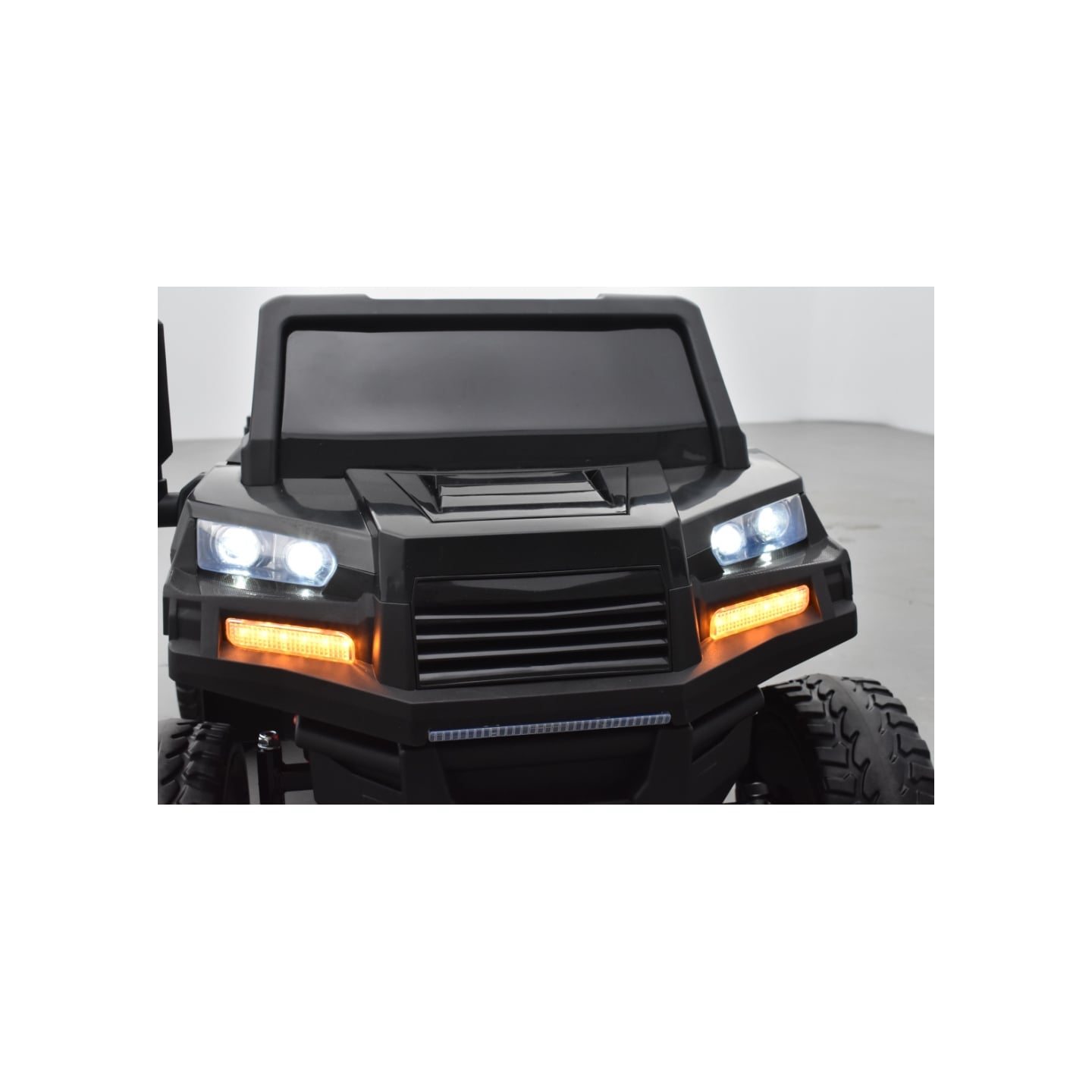 Tracteur 6X6 Noir avec benne basculante, camion électrique pour enfant, 24Volts - 7AH, 4 moteurs de 100 Watts