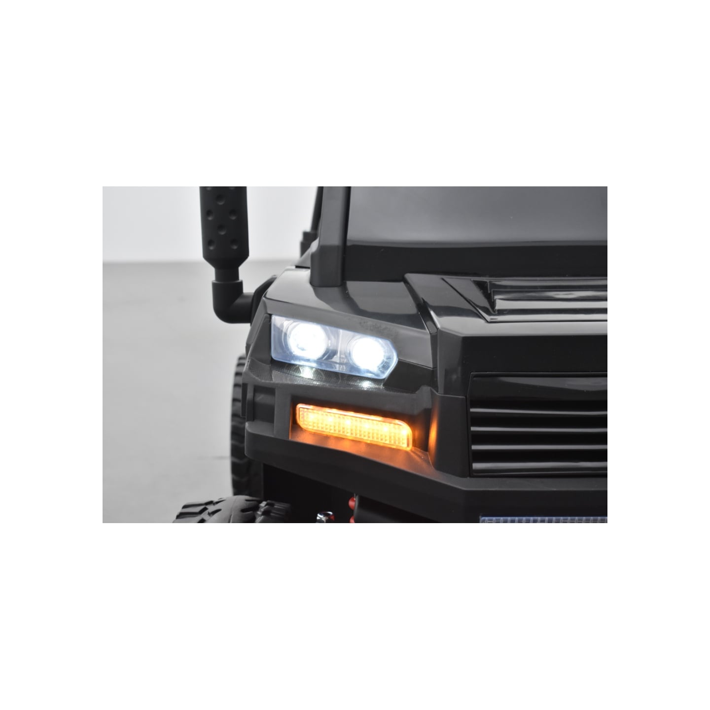 Tracteur 6X6 Noir avec benne basculante, camion électrique pour enfant, 24Volts - 7AH, 4 moteurs de 100 Watts