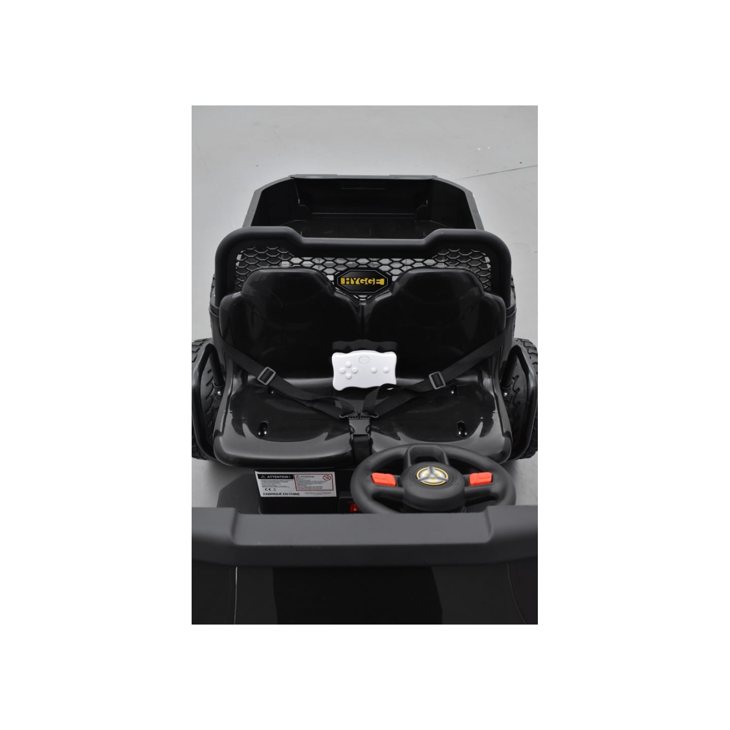 Tracteur 6X6 Noir avec benne basculante, camion électrique pour enfant, 24Volts - 7AH, 4 moteurs de 100 Watts