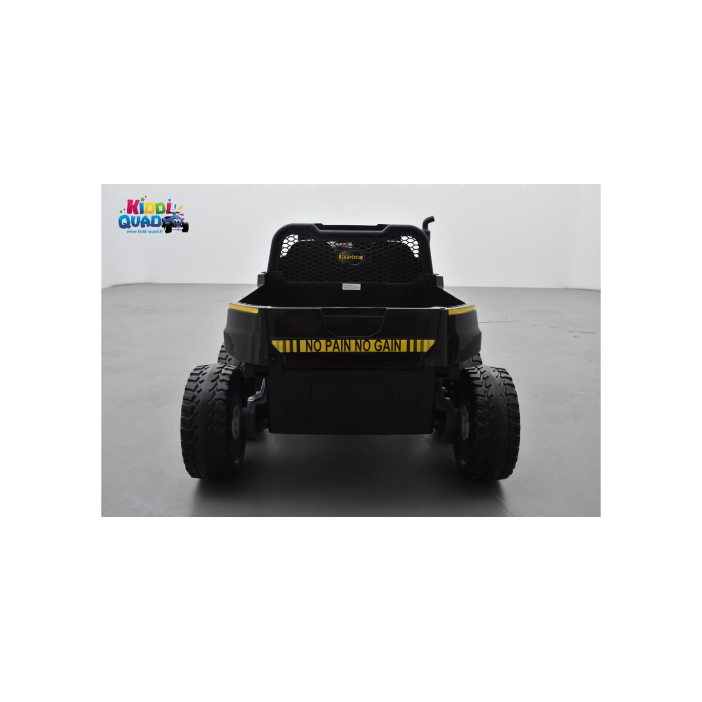 Tracteur 6X6 Noir avec benne basculante, camion électrique pour enfant, 24Volts - 7AH, 4 moteurs de 100 Watts