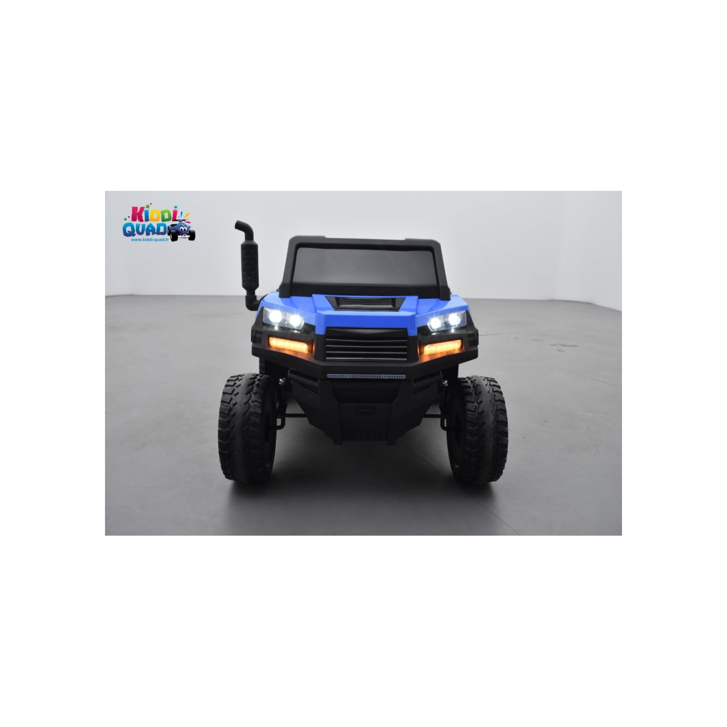 Tracteur 6X6 Bleu avec benne basculante, camion électrique pour enfant, 24Volts - 7AH, 4 moteurs de 100 Watts