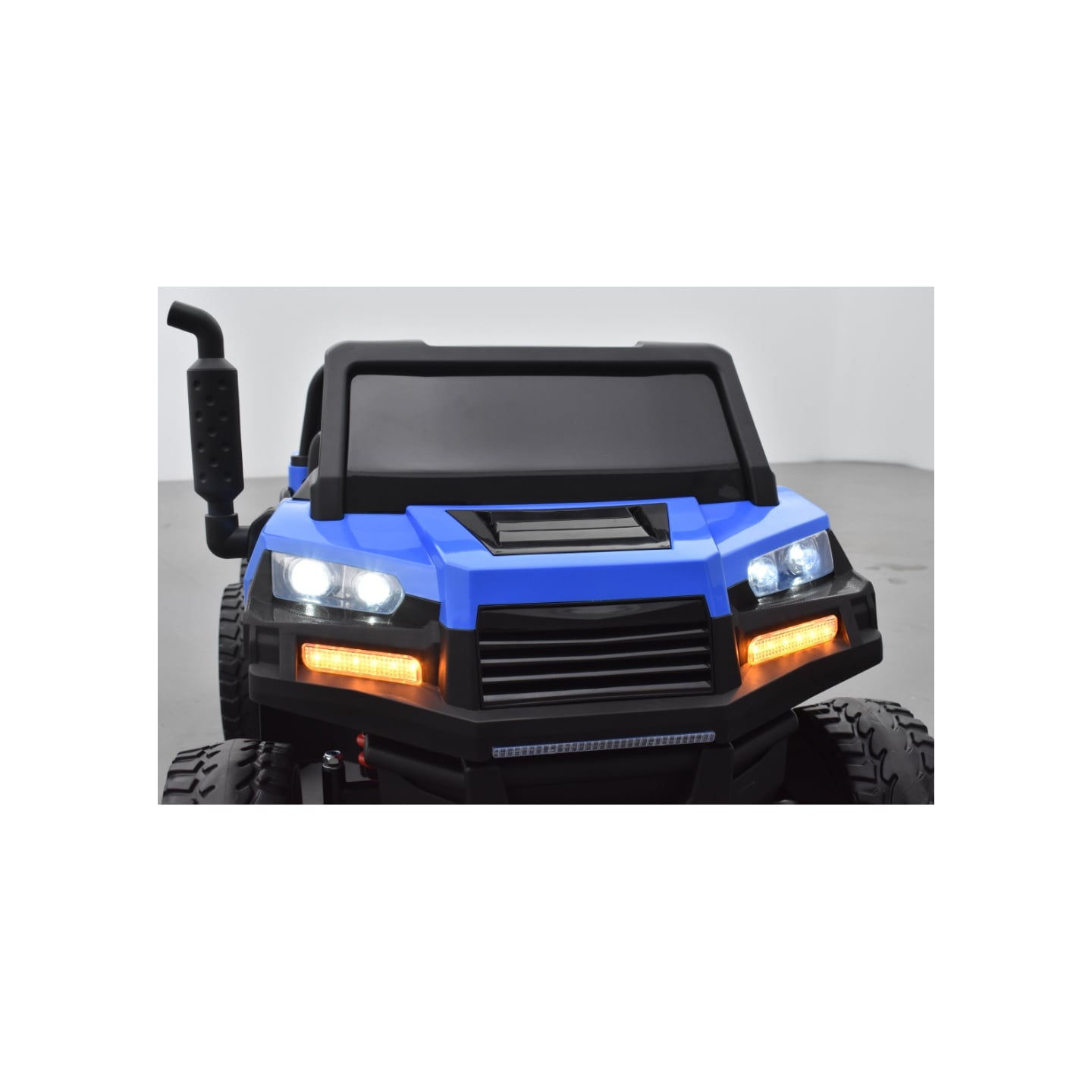 Tracteur 6X6 Bleu avec benne basculante, camion électrique pour enfant, 24Volts - 7AH, 4 moteurs de 100 Watts