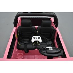 Toyota Hilux rose 24 Volts électrique pour enfant écran mp4, 4x4 électrique enfant 2 places