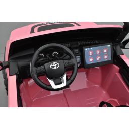 Toyota Hilux rose 24 Volts électrique pour enfant écran mp4, 4x4 électrique enfant 2 places