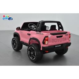 Toyota Hilux rose 24 Volts électrique pour enfant écran mp4, 4x4 électrique enfant 2 places