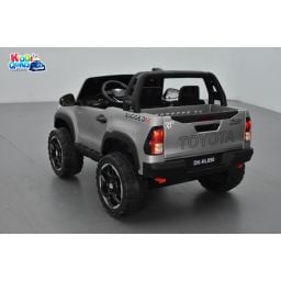 Toyota Hilux gris Mat 24 Volts électrique pour enfant écran mp4, 4x4 électrique enfant 2 places