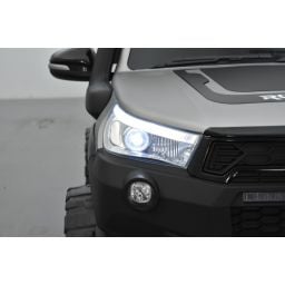 Toyota Hilux gris Mat 24 Volts électrique pour enfant écran mp4, 4x4 électrique enfant 2 places