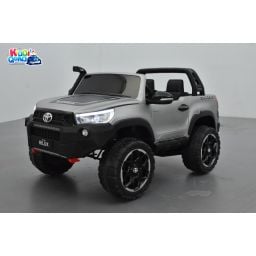 Toyota Hilux gris Mat 24 Volts électrique pour enfant écran mp4, 4x4 électrique enfant 2 places