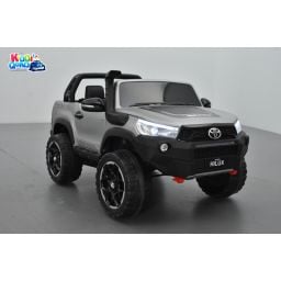 Toyota Hilux gris Mat 24 Volts électrique pour enfant écran mp4, 4x4 électrique enfant 2 places