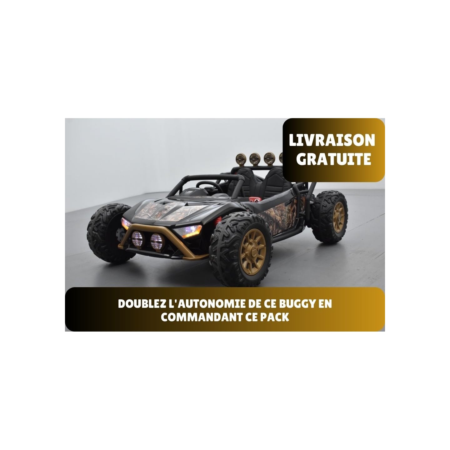 Pack Buggy Baja Noir + pack batterie + chargeur + housse + plaque
