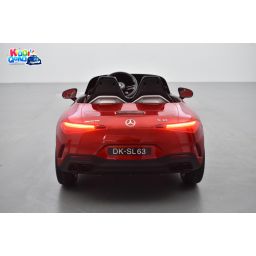 Mercedes SL63 Rouge Designo Métallisée, écran MP4, voiture électrique pour enfant, 24Volts - 2 moteurs