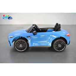 Mercedes SL63 Bleu Executive Métallisée, écran MP4, voiture électrique pour enfant, 24Volts - 2 moteurs