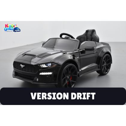 Ford Mustang GT Noir Version Drift avec écran MP4, voiture électrique pour enfant 24 volts 1 place