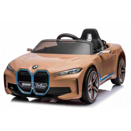 BMW I4 12 Volts Version Gold, voiture électrique enfant 12 Volts - 7AH 1 place, 2 moteurs