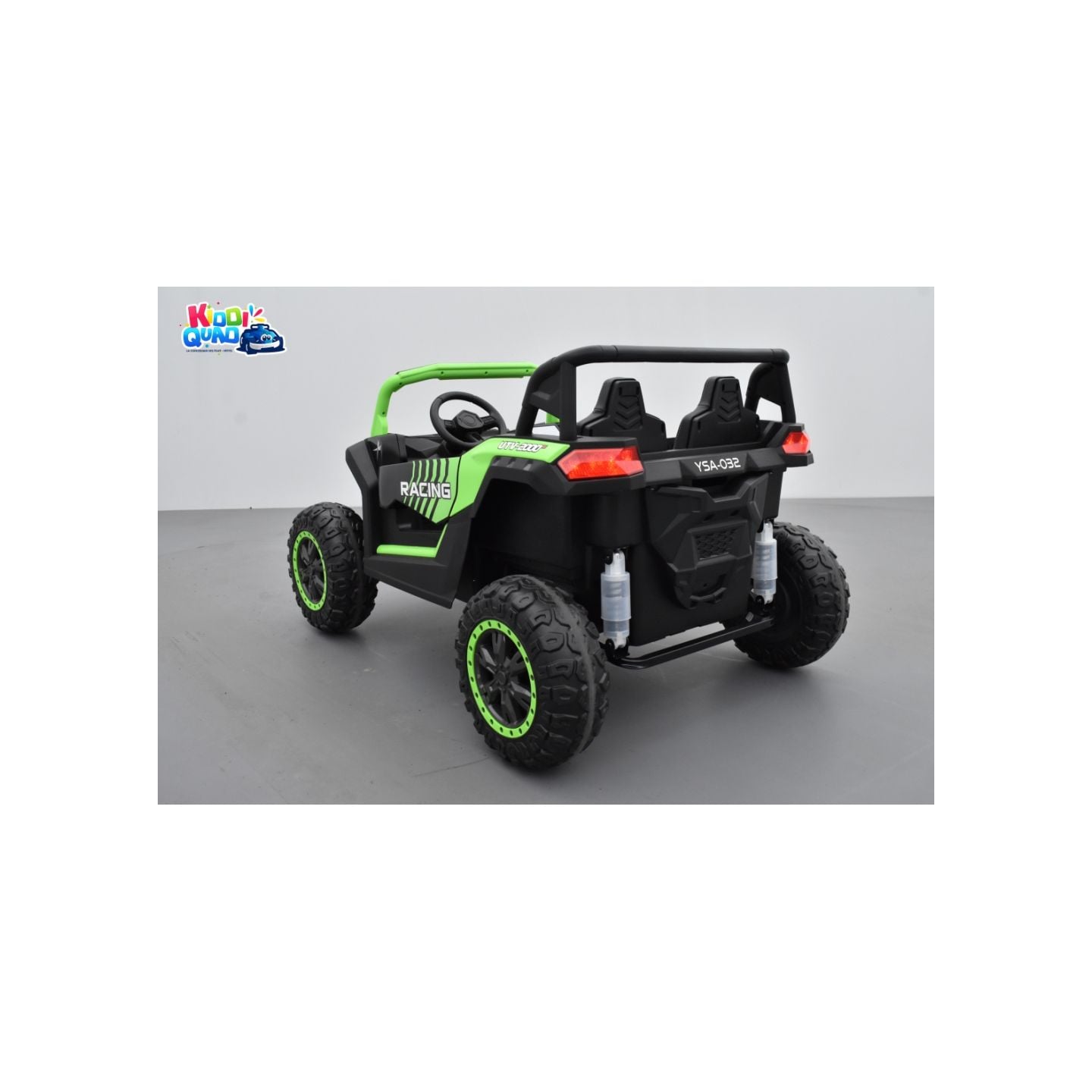 Buggy Big Horn 24 Volts 7Ah vert, 4 moteurs de 60 watts, buggy deux places, buggy électrique enfant
