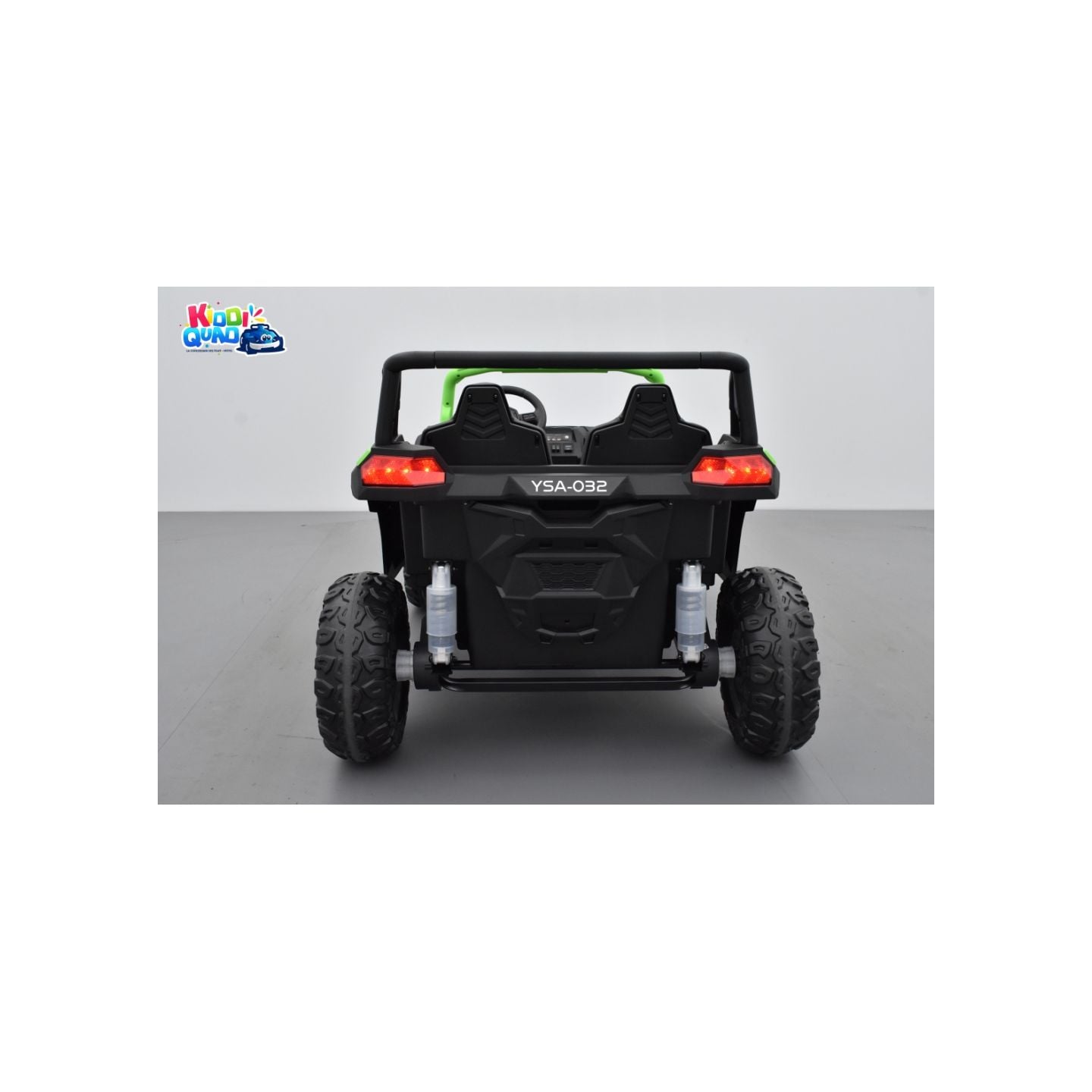 Buggy Big Horn 24 Volts 7Ah vert, 4 moteurs de 60 watts, buggy deux places, buggy électrique enfant