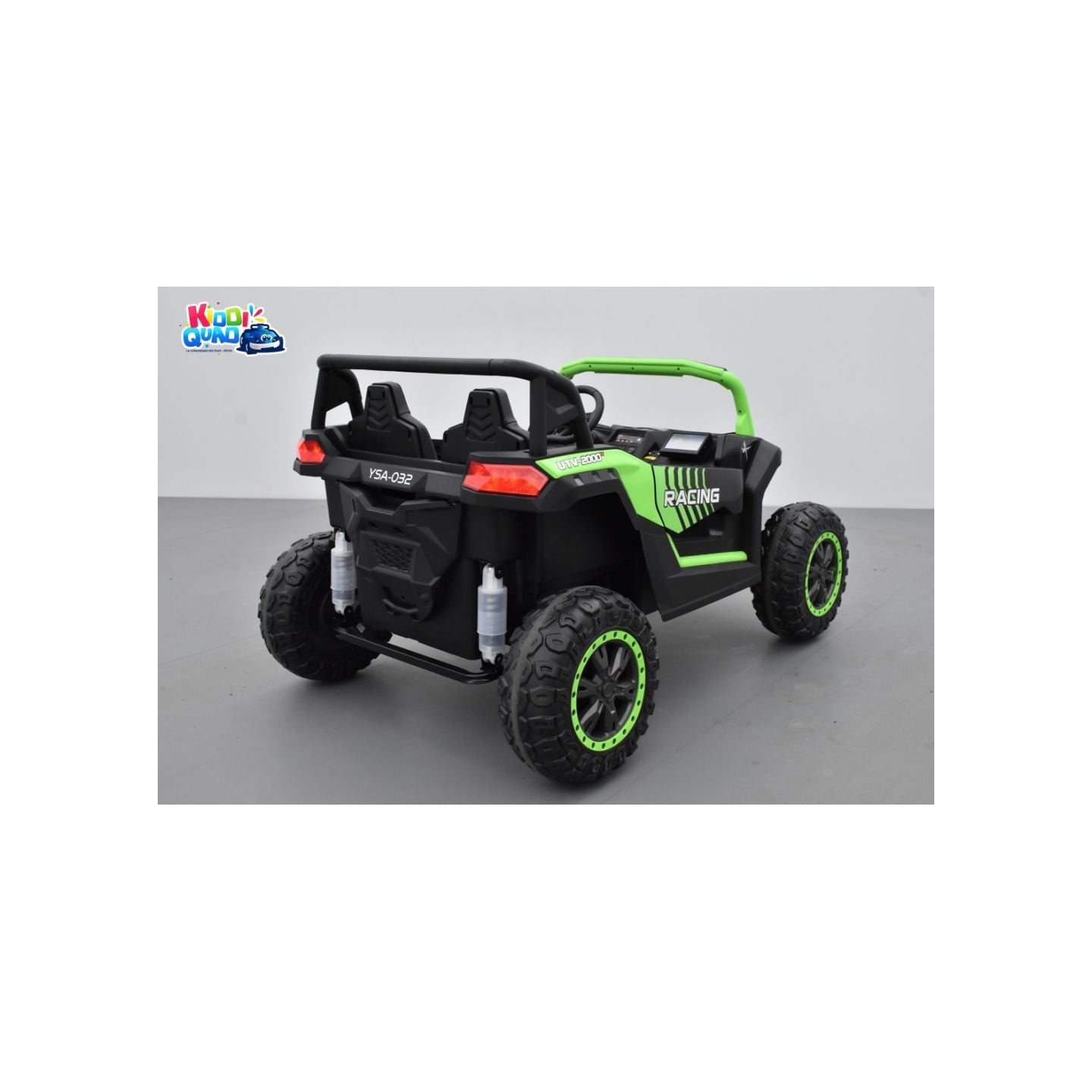 Buggy Big Horn 24 Volts 7Ah vert, 4 moteurs de 60 watts, buggy deux places, buggy électrique enfant