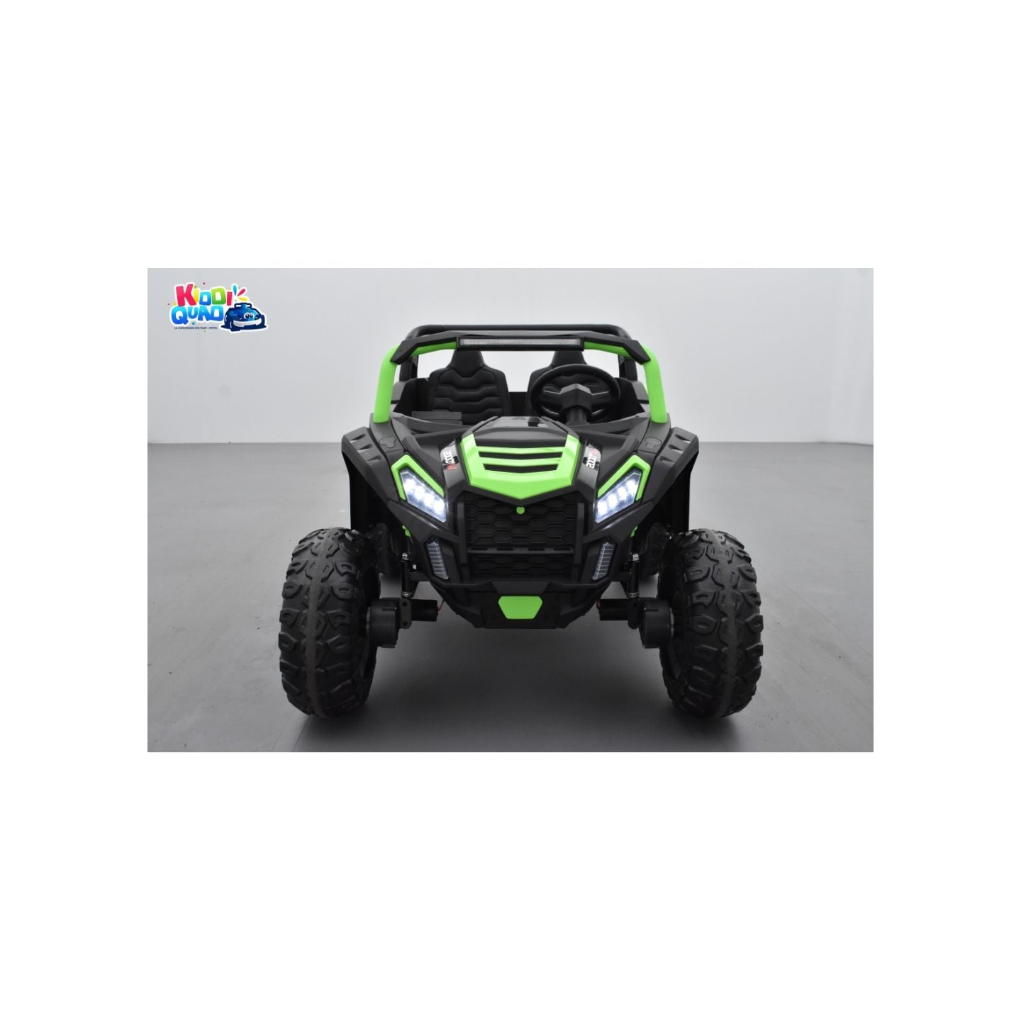 Buggy Big Horn 24 Volts 7Ah vert, 4 moteurs de 60 watts, buggy deux places, buggy électrique enfant
