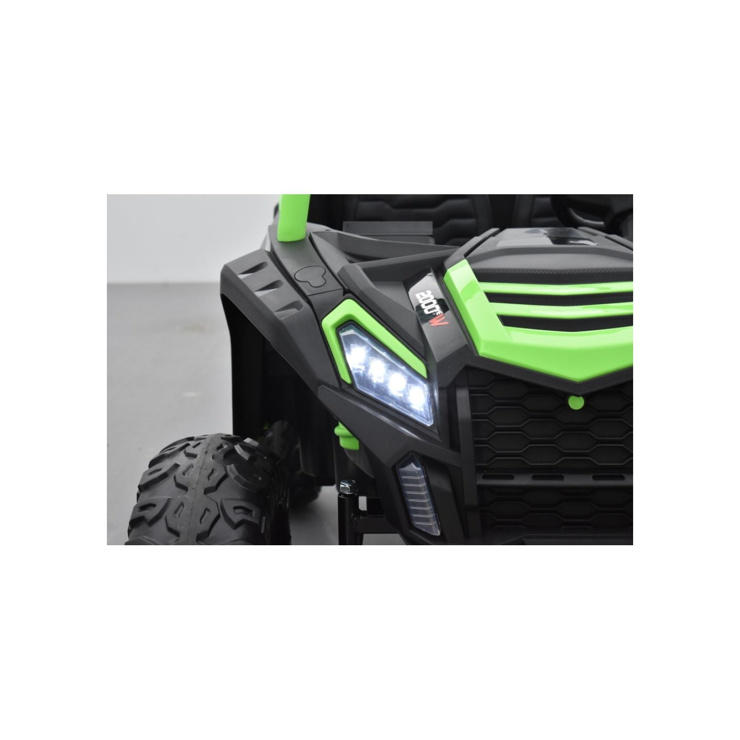 Buggy Big Horn 24 Volts 7Ah vert, 4 moteurs de 60 watts, buggy deux places, buggy électrique enfant