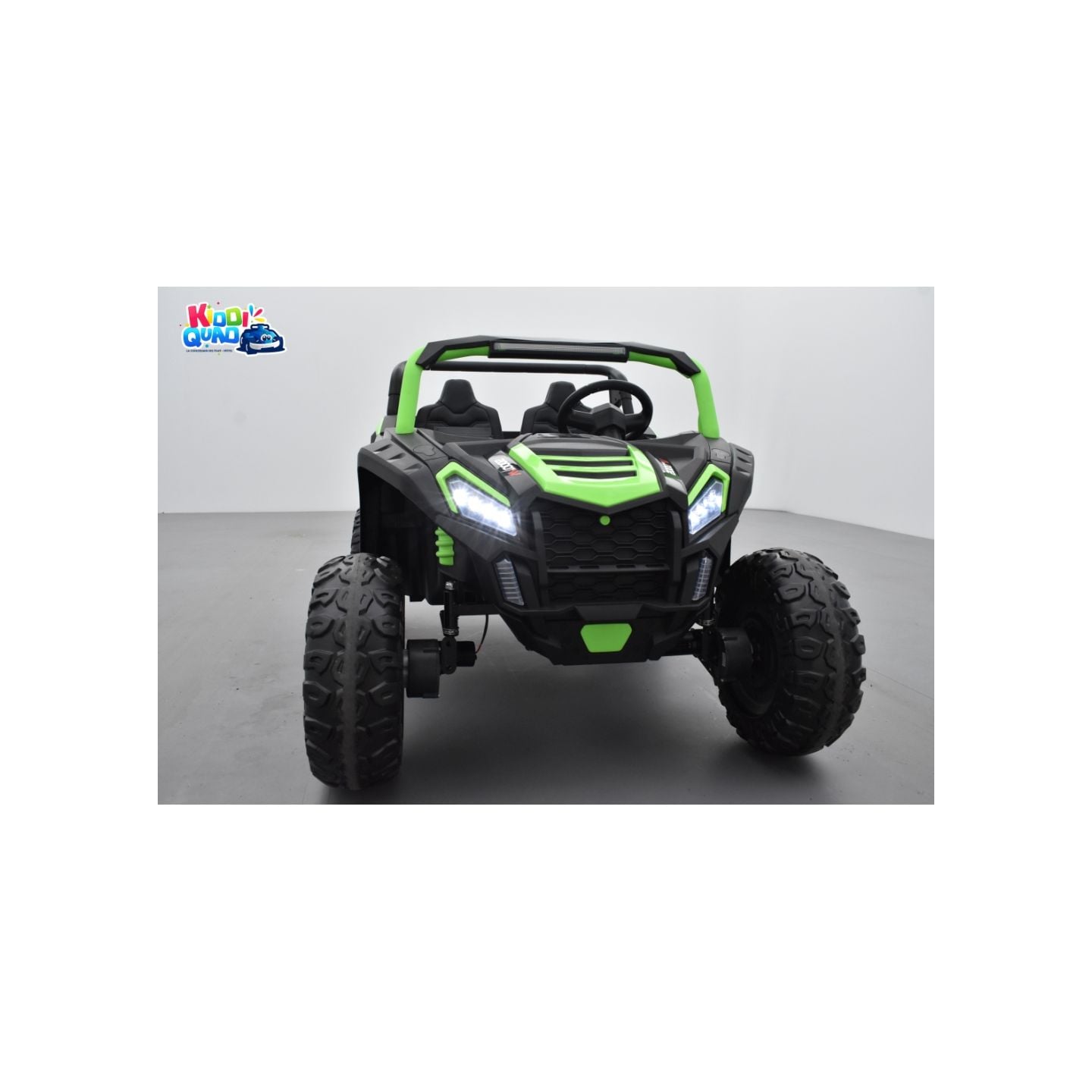 Buggy Big Horn 24 Volts 7Ah vert, 4 moteurs de 60 watts, buggy deux places, buggy électrique enfant