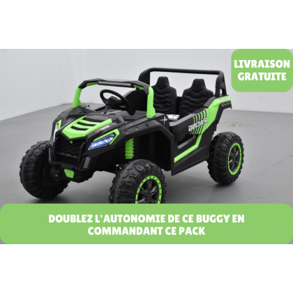 Pack Big Horn vert + 2ème chargeur + 2ème batterie + housse + plaques