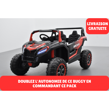 Pack Big Horn rouge + 2ème chargeur + 2ème batterie + housse + plaques