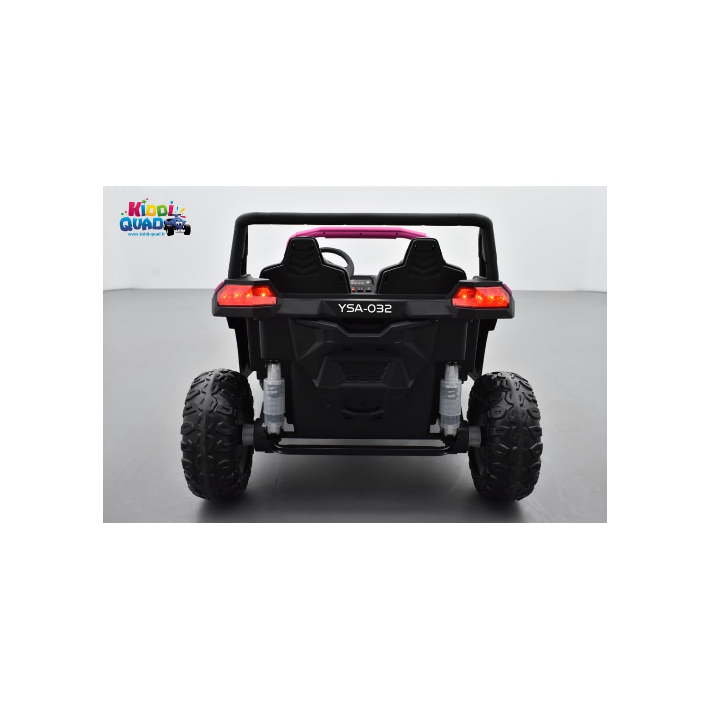 Buggy Big Horn 24 Volts 7Ah rose, 4 moteurs de 60 watts, buggy deux places, buggy électrique enfant
