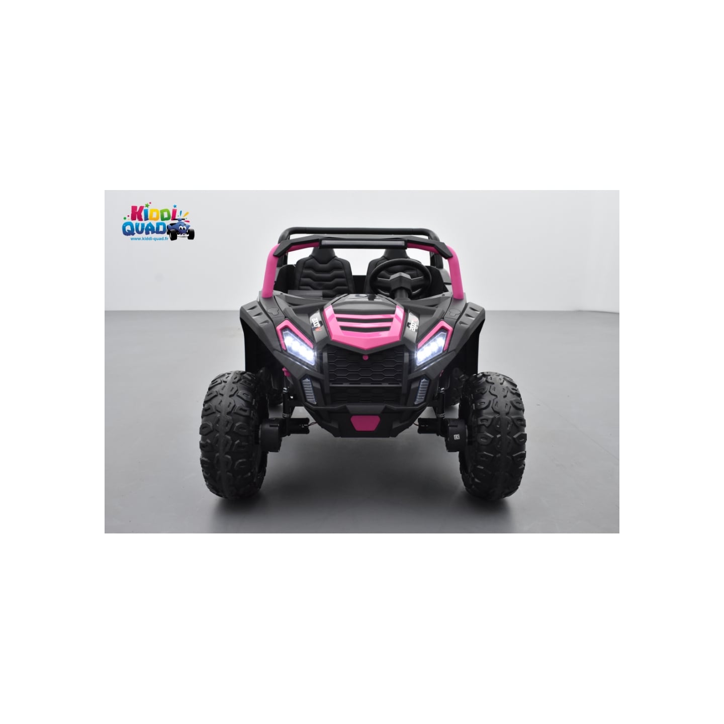 Buggy Big Horn 24 Volts 7Ah rose, 4 moteurs de 60 watts, buggy deux places, buggy électrique enfant