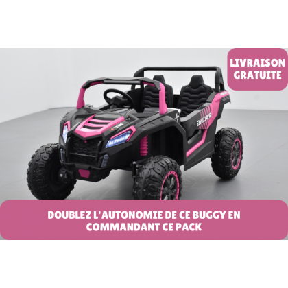 Pack Big Horn rose + 2ème chargeur + 2ème batterie + housse + plaques