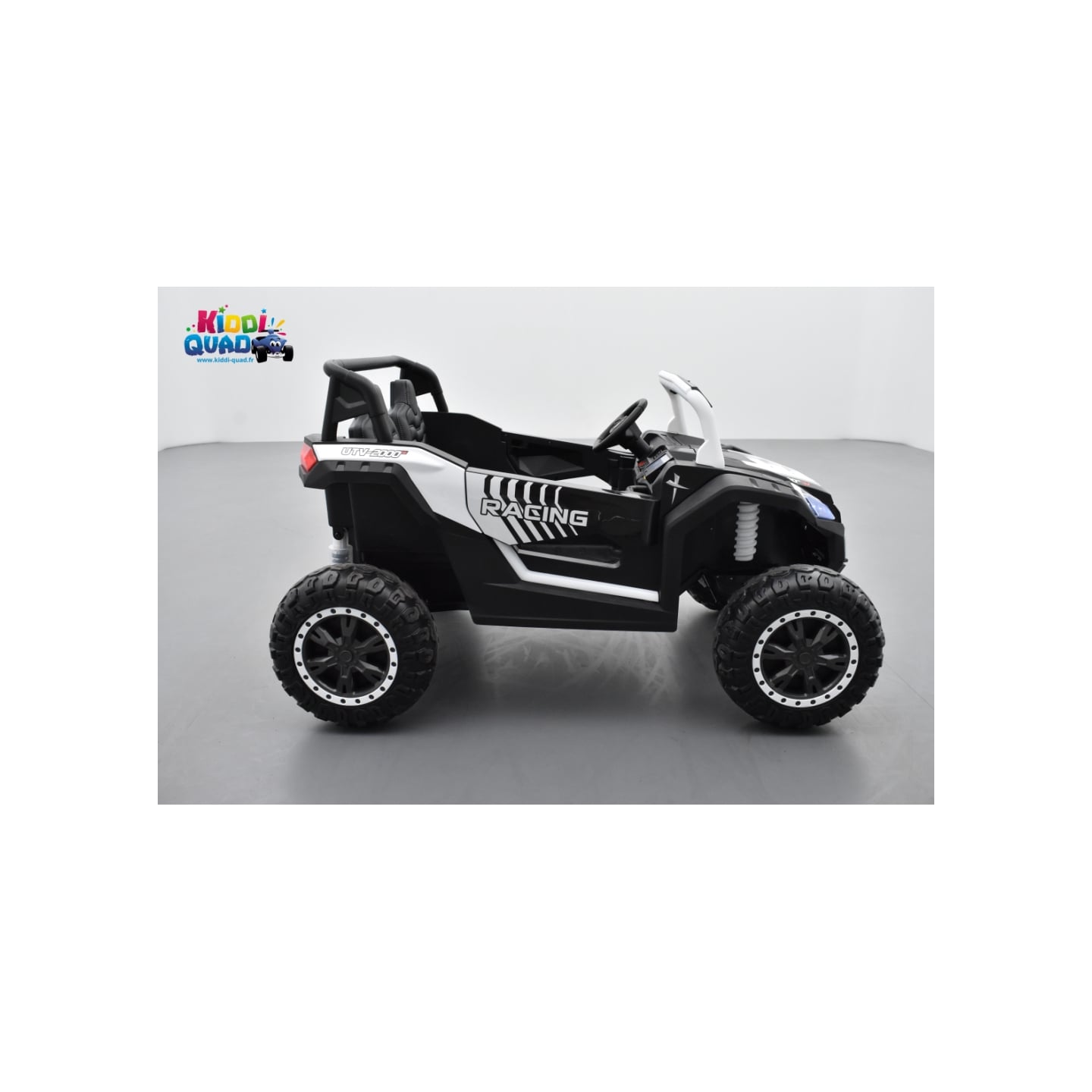 Buggy Big Horn 24 Volts 7Ah blanc, 4 moteurs de 60 watts, buggy deux places, buggy électrique enfant
