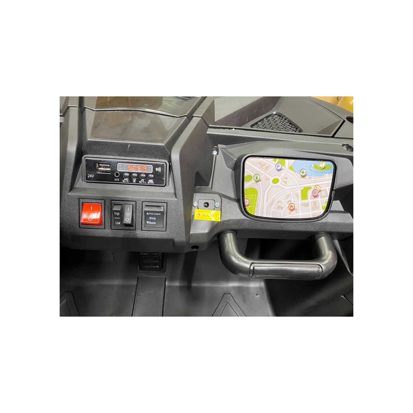 Buggy Big Horn 24 Volts 7Ah blanc, 4 moteurs, buggy deux places, buggy électrique enfant