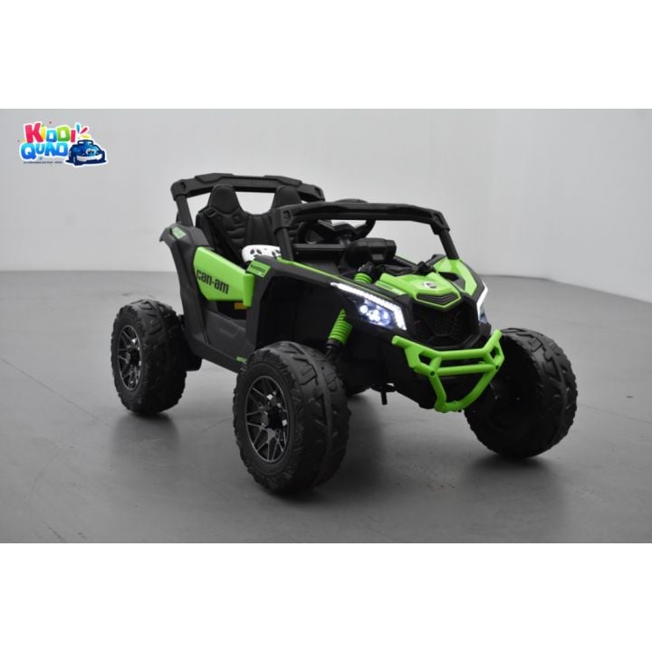 Buggy Can-Am "Maverick" 12 Volts électrique enfant Vert Version 1 place, buggy électrique enfant 12 Volts 10 Ah, 4 moteurs