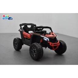Buggy Can-Am "Maverick" 12 Volts électrique enfant Rouge Version 1 place, buggy électrique enfant 12 Volts 10 Ah, 4 moteurs