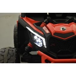 Buggy Can-Am "Maverick" 12 Volts électrique enfant Rouge Version 1 place, buggy électrique enfant 12 Volts 10 Ah, 4 moteurs