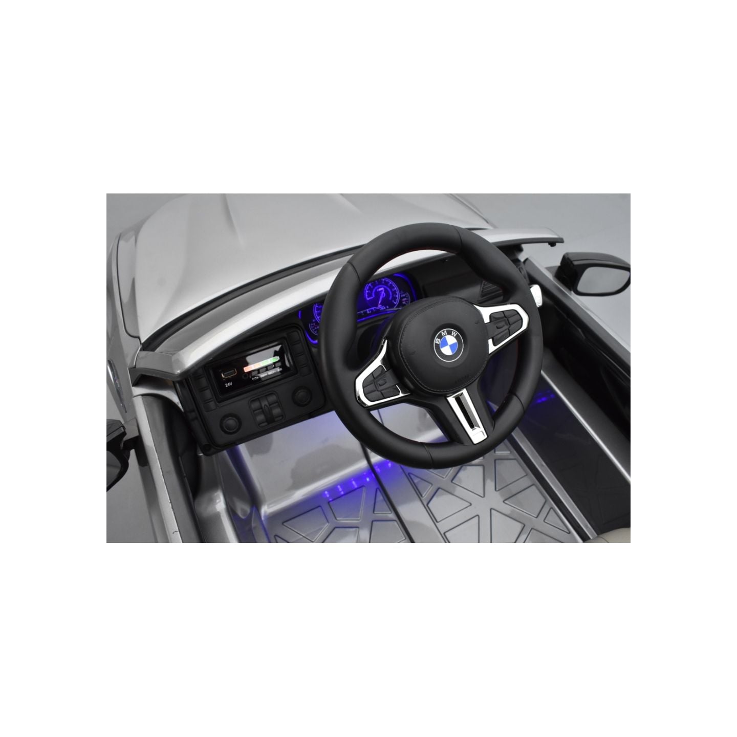 BMW M5 24 Volts gris, voiture électrique enfant 24 Volts 1 place, 2 moteurs