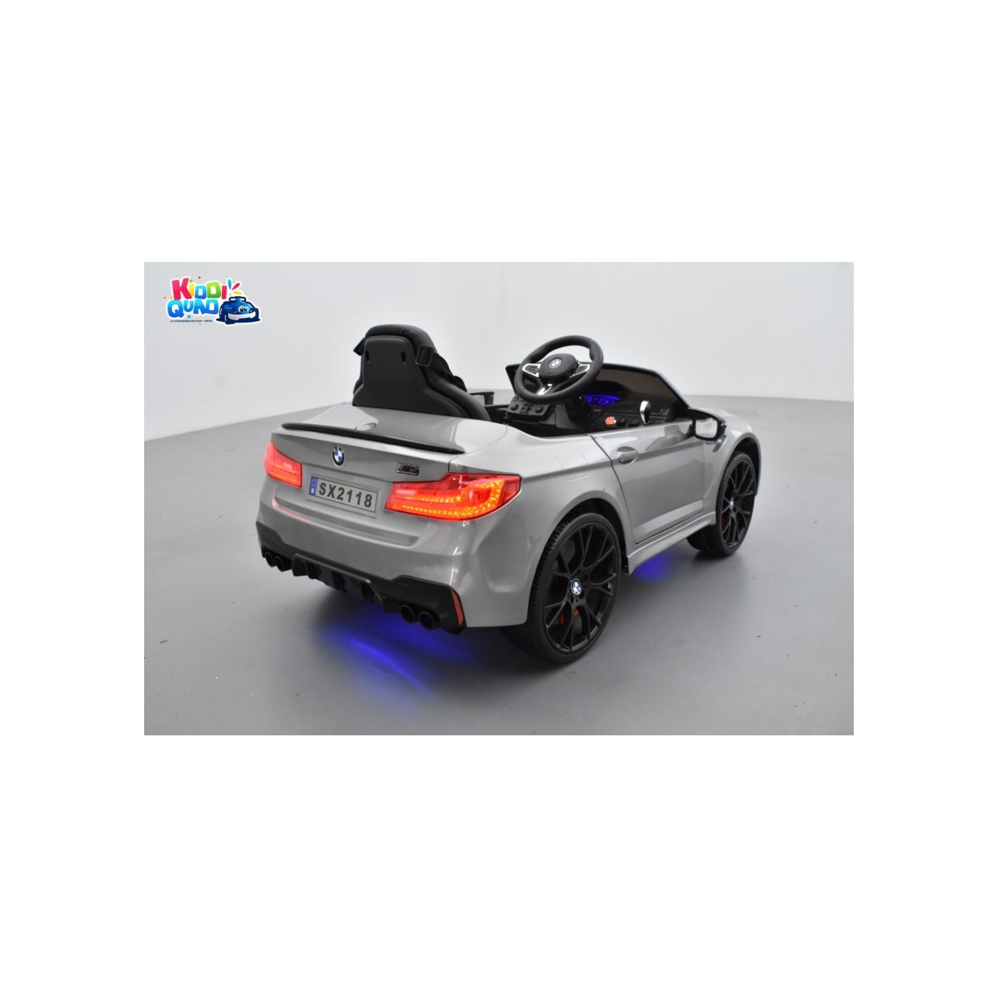 BMW M5 24 Volts gris, voiture électrique enfant 24 Volts 1 place, 2 moteurs