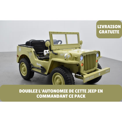 Pack Willys 24V sable + 2ème chargeur + 2ème pack batterie + housse + plaques