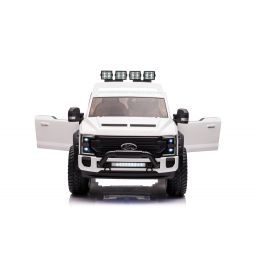 Ford Super Duty F450 Blanc, voiture électriquepour enfant, 24V 10 Ah, 4 moteurs
